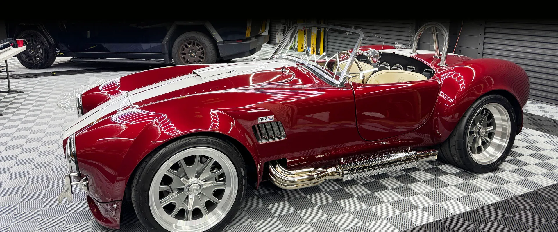 Red Shelby Cobra 427 with ceramic coating